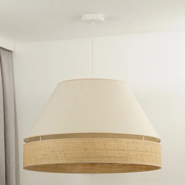 Duolla - Lampadario a sospensione con filo YUTE AVIGNON 1xE27/15W/230V diametro 60 cm color crema/beige