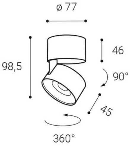 LED2 - Faretto LED KLIP ON LED/11W/230V bianco