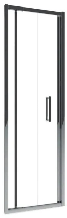 Porta doccia pieghevole Slimline L 70 x H 195cm, Sp. 6 mm in vetro vetro senza finitura / trasparente profilo cromo