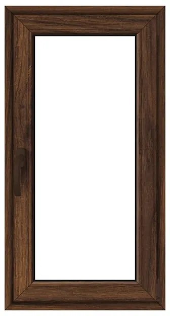 Finestra in PVC noce L 60 x H 120 cm, 1 anta apertura a destra