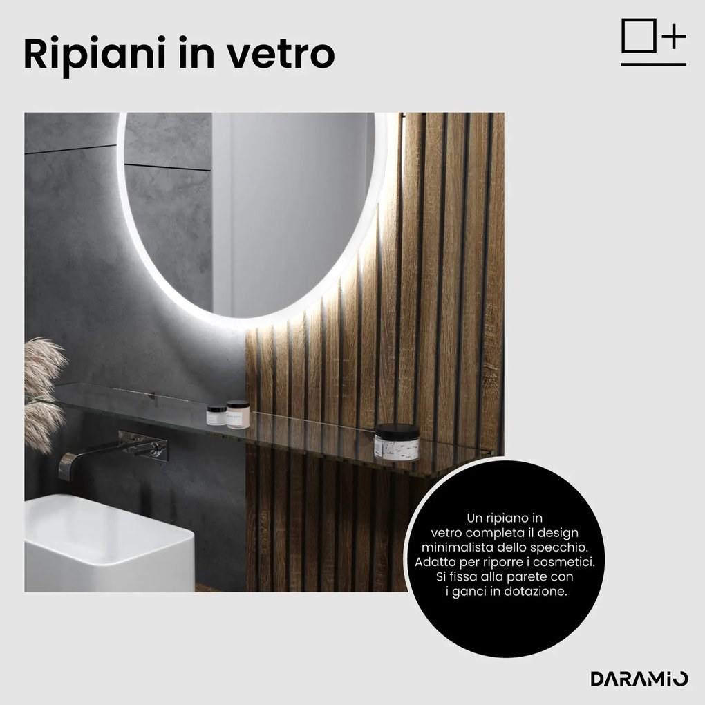 Specchio rotondo con luce LED E1