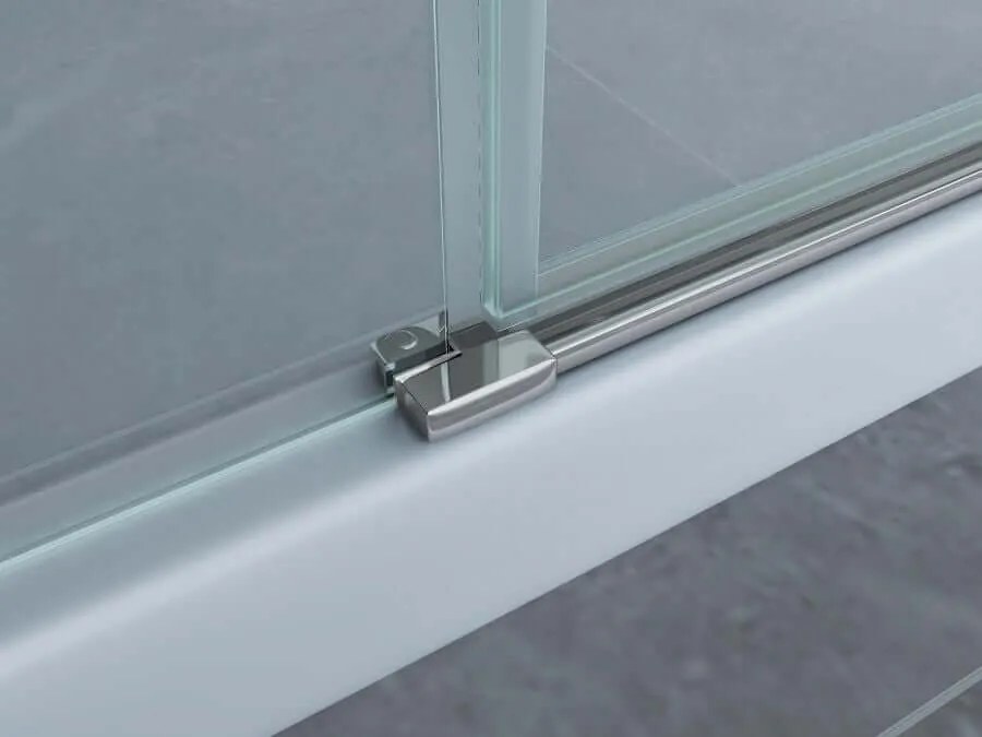 Box Doccia 80x80 Semicircolare H195 Trasparente 8mm Doppia Anta Battente - Leo