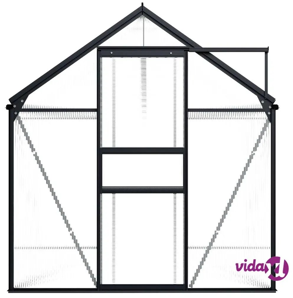 vidaXL Serra Antracite in Alluminio 5,89 m²