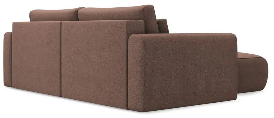 Divano angolare rosa allungabile/con contenitore (con penisola a sinistra/con chaise lounge) Kapua – Makamii