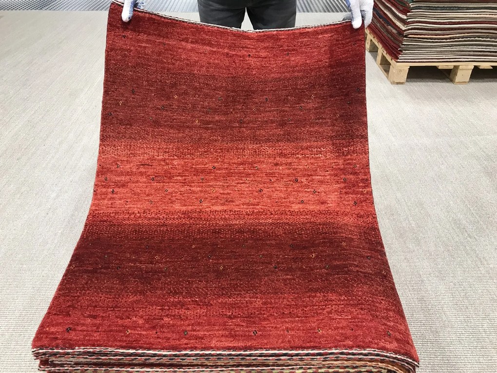 Loribaft Tappeto persiano 90 x 110 Rosso (Iran) Annodato A Mano