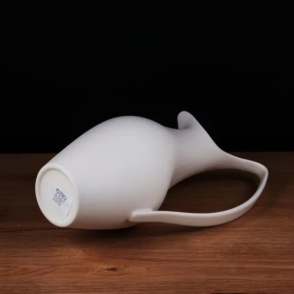 Vaso in ceramica bianco 33x17x19 cm