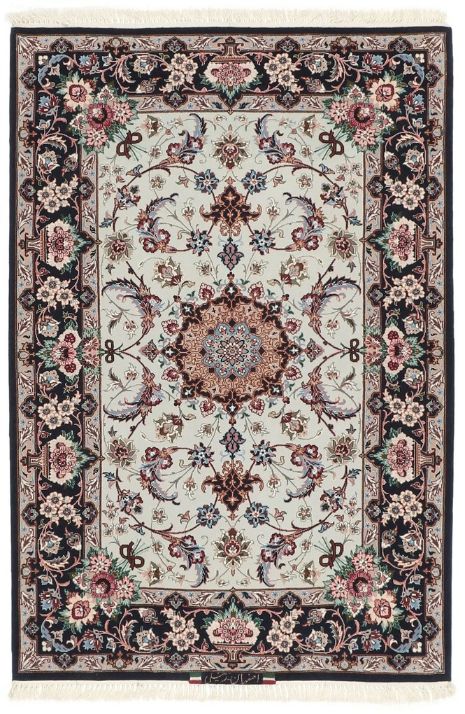 Isfahan Tappeto 80x120 (Iran) Annodato A Mano