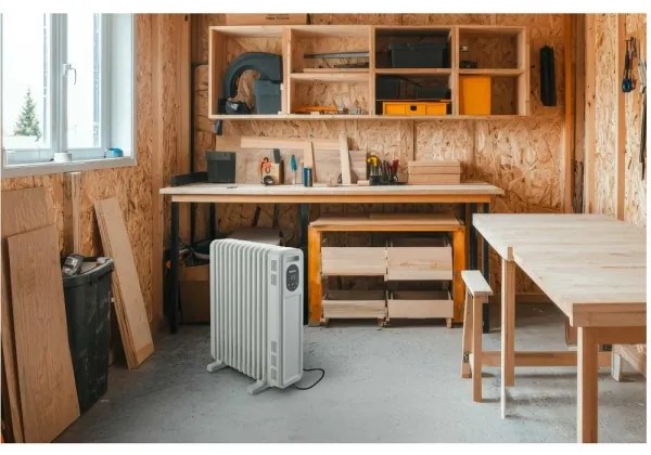 Sencor - Radiatore ad olio con 13 elementi 1000/2500W/230V bianco + telecomando