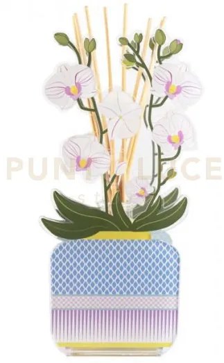 Livinia profumatore per ambienti in plexiglass decorato orchidea co...