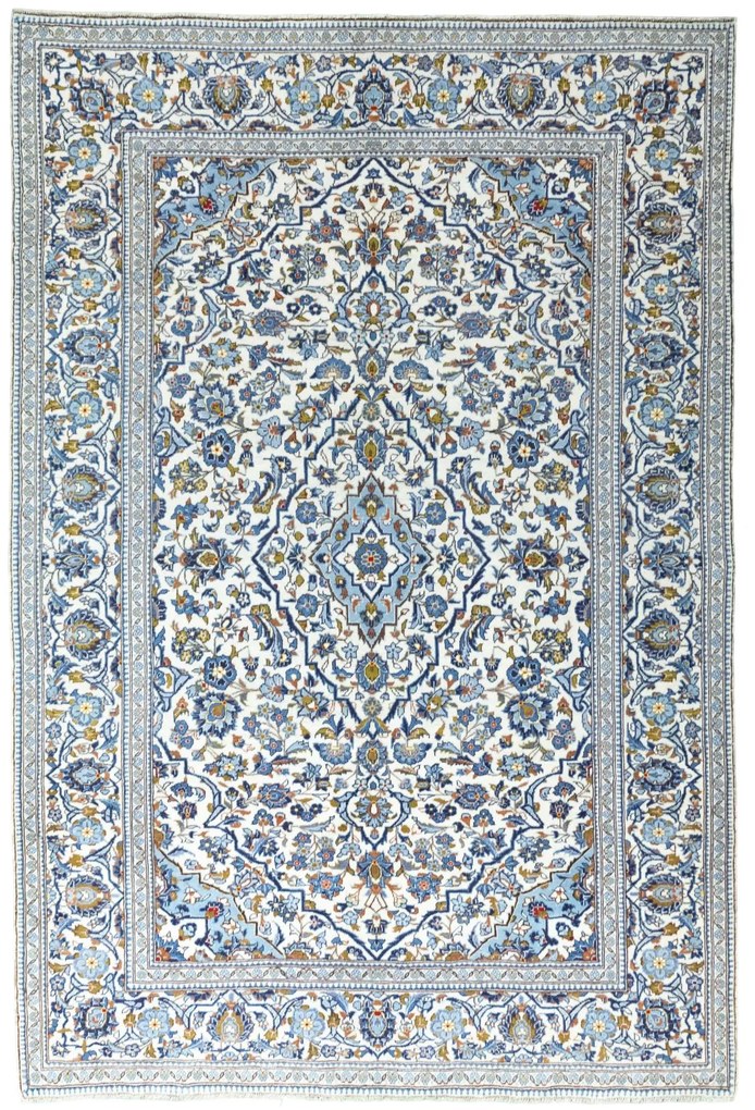 Kashan Tappeto 300 x 200 Beige (Iran) Annodato A Mano