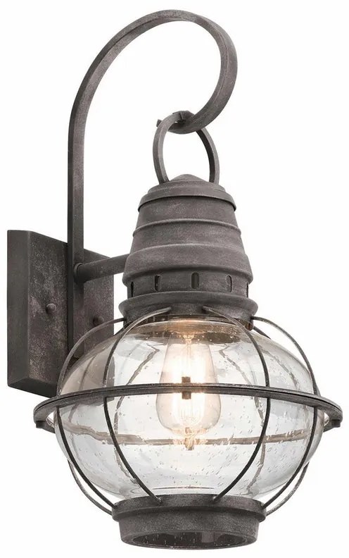 Applique classico chic da esterno KL-BRIDGEPOINT-L grigio IP44 1X E27 ELSTEAD