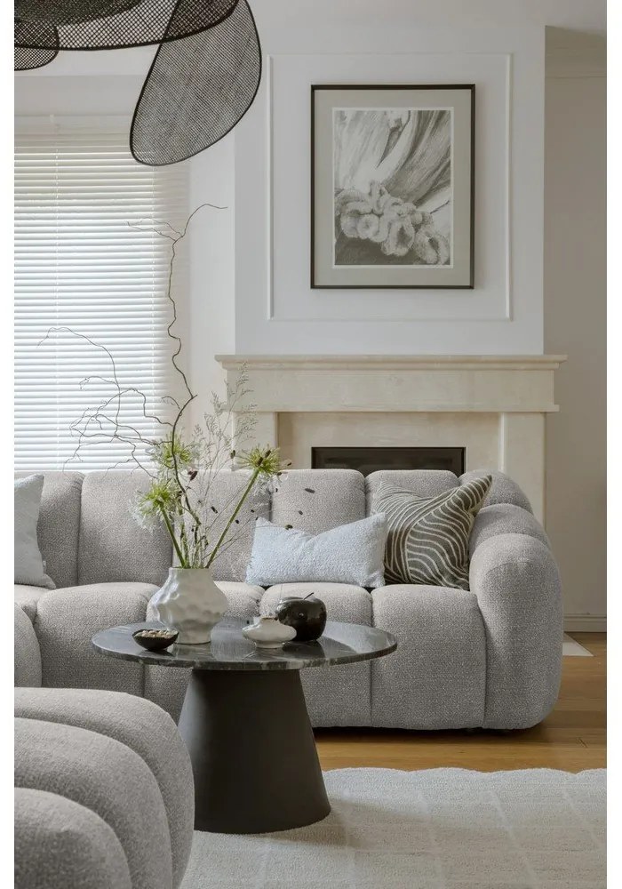 Divano angolare grigio chiaro (con penisola a destra/a U) Shell – Miuform