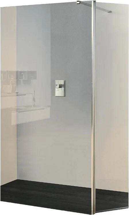 Deflettore walk-in Wens L 40 X H 200 cm, vetro trasparente 6 mm, profilo cromo