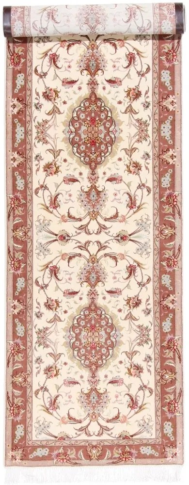 Tabriz Tappeto persiano 90 x 340 Marrone (Iran) Annodato A Mano