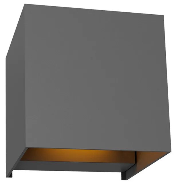 Applique LED Cubo 12W Bidirezione Antracite IP65 CCT OSRAM Chip LED
