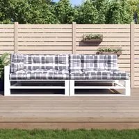 Cuscini per Divano Pallet 5 pz Grigio Motivo a Quadri cod mxl 68369