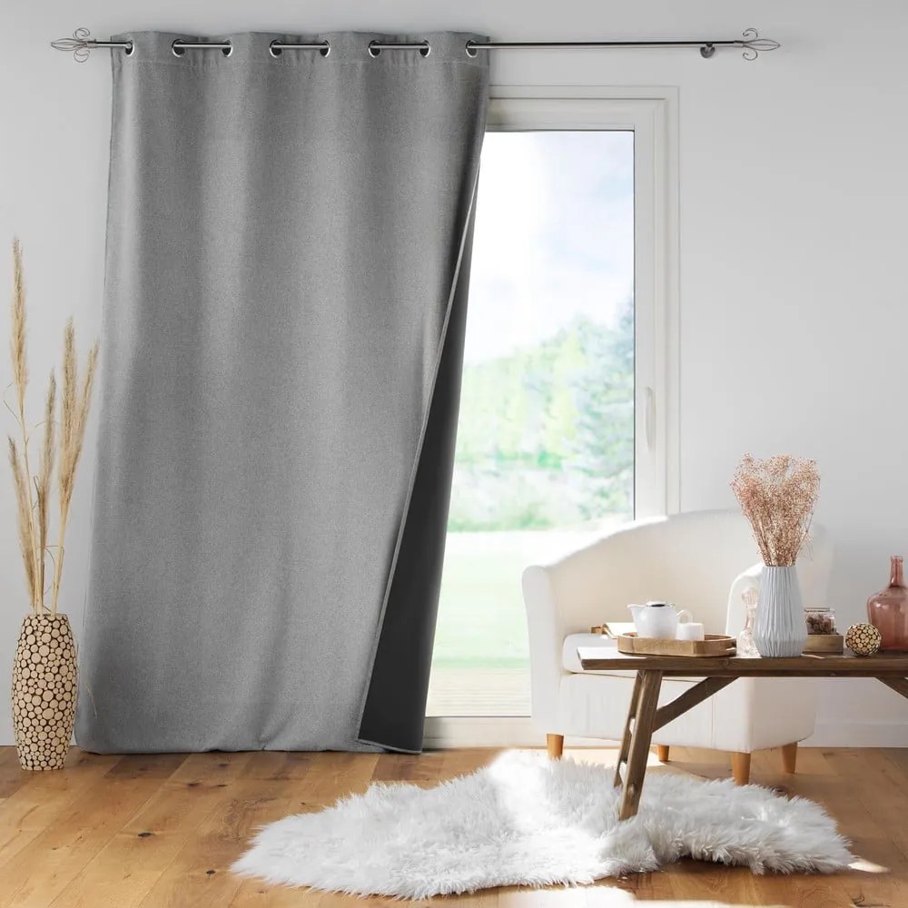 Tenda fonoassorbente grigio chiaro 140x260 cm Jupiter - douceur d'intérieur