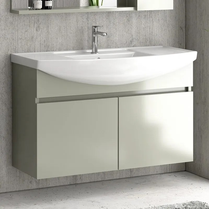 Mobile bagno 100cm sospeso con 2 ante BN-100A - KAMALU