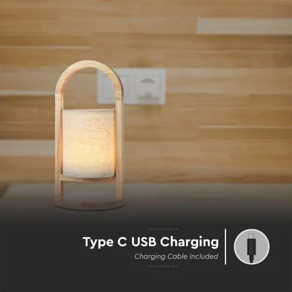 LED Lampada da tavolo touch ricaricabile e dimmerabile LED/1,5W/5V 3000K 1800 mAh beige