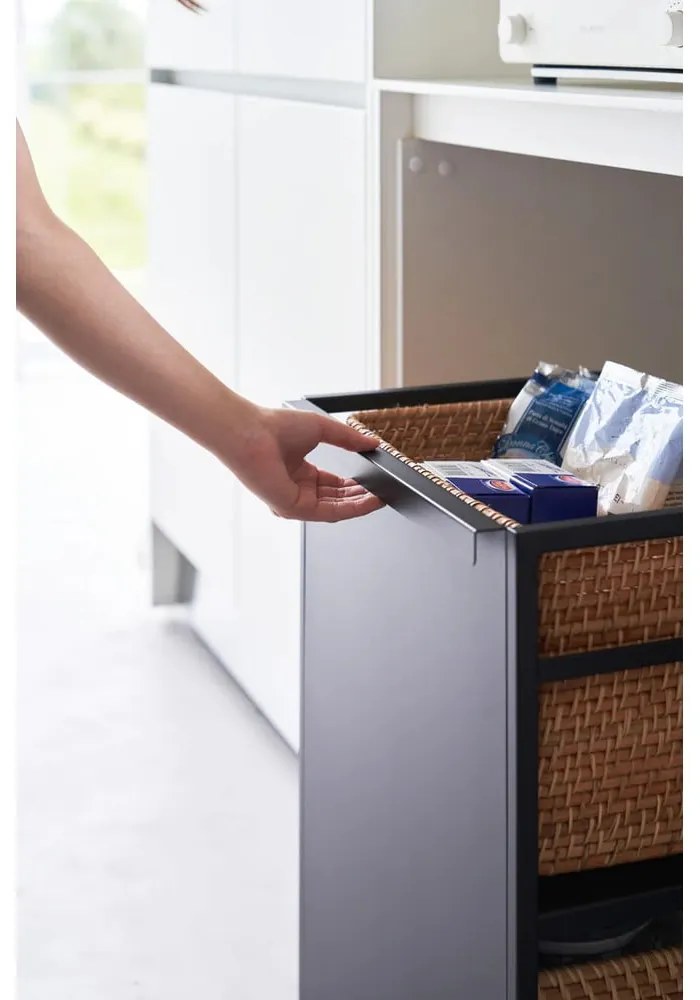 Scaffale in metallo nero con rotelle 42x60 cm Tower - YAMAZAKI