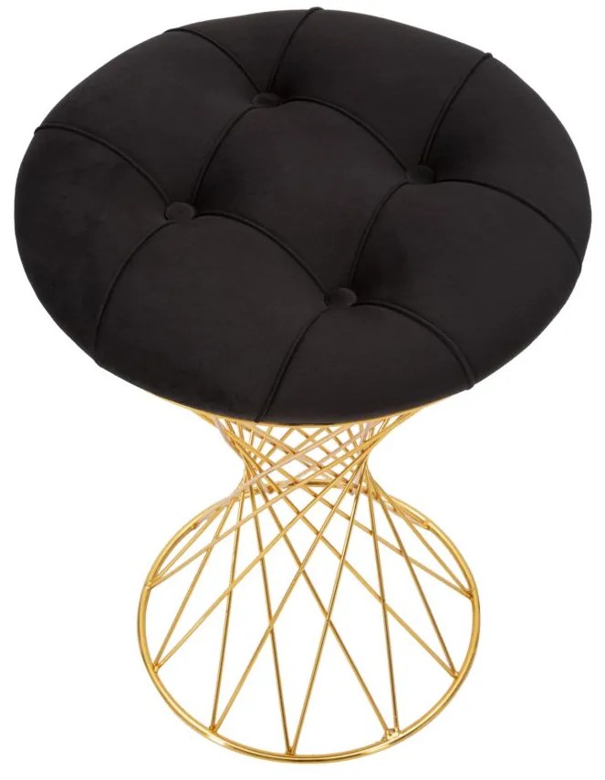 Pouf Torre Elegante Nero Ø 41x50