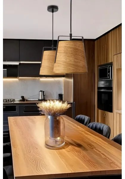 Lampadario a sospensione con filo MILBURY 1xE27/40W/230V marrone