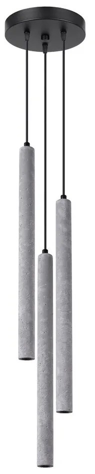 Lampadario grigio in calcestruzzo ø 19,5 cm Fideus – Sollux