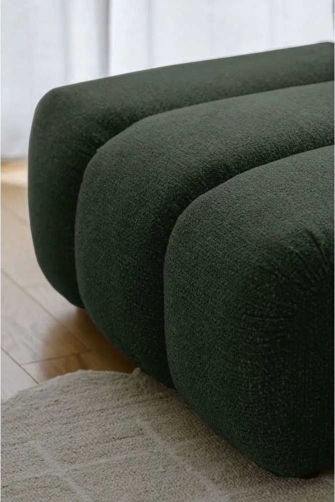 Divano angolare verde scuro (con penisola a sinistra/con chaise lounge) Shell – Miuform