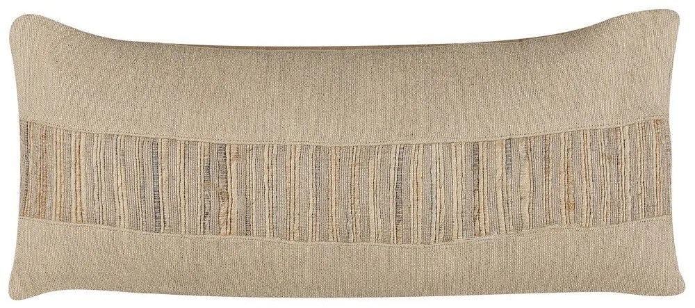 Cuscino iuta beige 30 x 70 cm LUINA Beliani