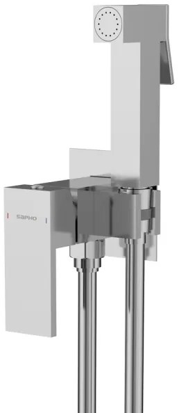 Sapho-Rubinetto per bidet con doccia da incasso CUBEMIX cromo lucido