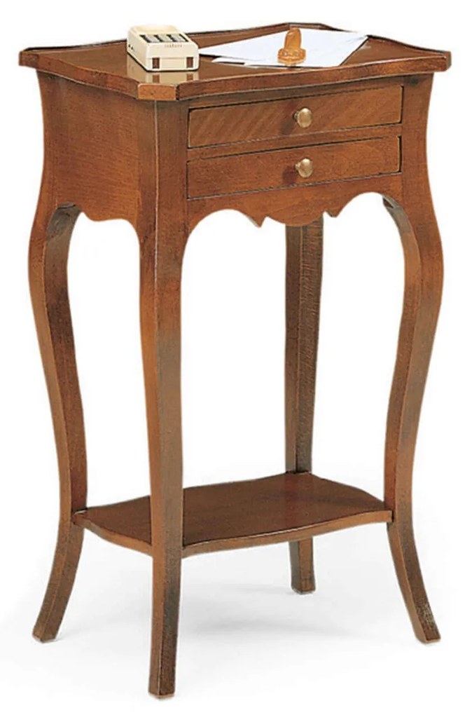 JUSTIN - mobile portatelefono in legno massello cm 44 x 32 x 71 h
