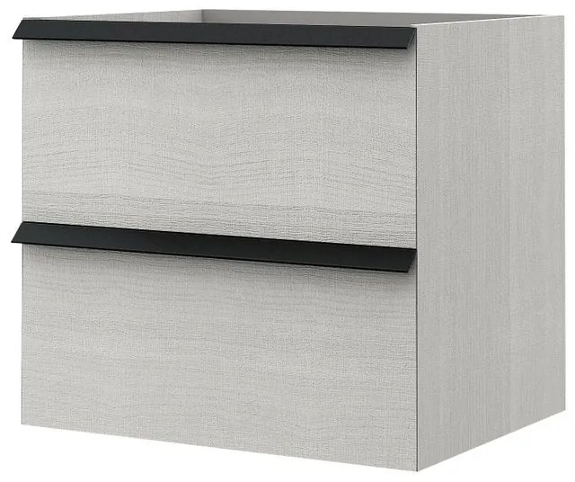 Mobile da bagno sotto lavabo BADEN HAUS Moon bianco L 60 x H 55 x P 46 cm 2 cassetti, lavabo non incluso