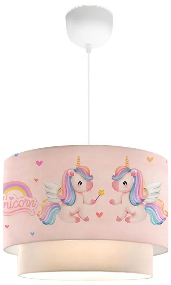 Lampadario per bambini CANDY 1xE27/40W/230V rosa