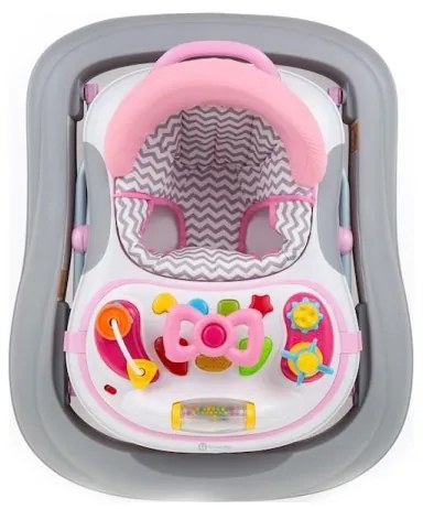 PETITE&MARS - Girello con melodia MONTY rosa