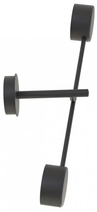 Lampada da parete in acciaio NATSU K2 nero 2xGX53 Colore del corpo Nero