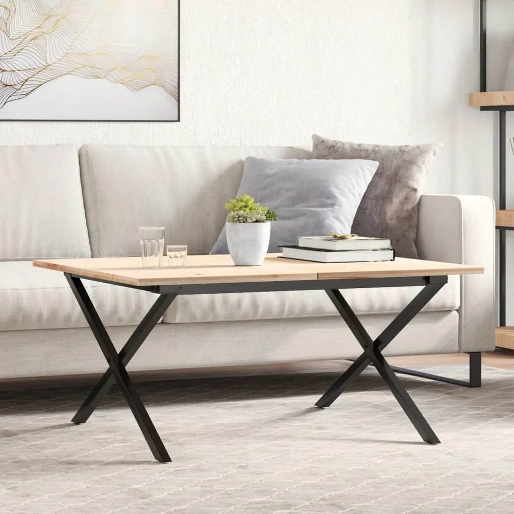 Telaio Gambe A X Per Tavolino Da Salotto 70x60x43 Cm İn Acciaio /