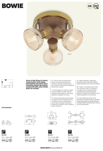 Redo 04-476 - Luce Spot BOWIE 2xE14/28W/230V