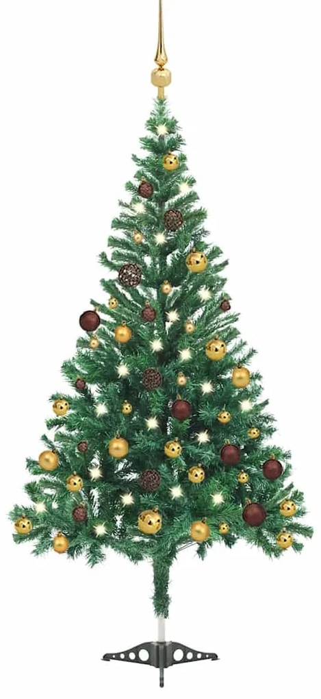 Albero Natale Artificiale Con Led E Palline 180 Cm 564 Rami /
