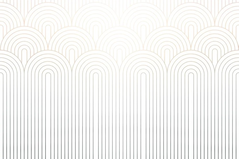 Carta da parati – Motivo arcobaleno sfumato Mid-Century