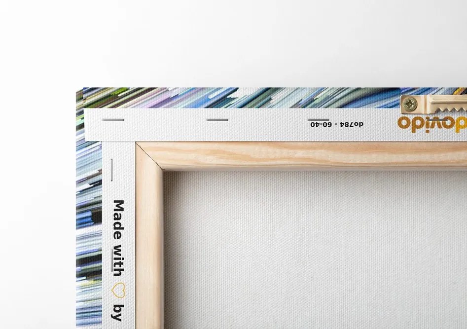 Quadro su tela – Profilo colorato di volto femminile