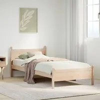 Letto senza Materasso 90x190 cm in Legno Massello di Pino 855612