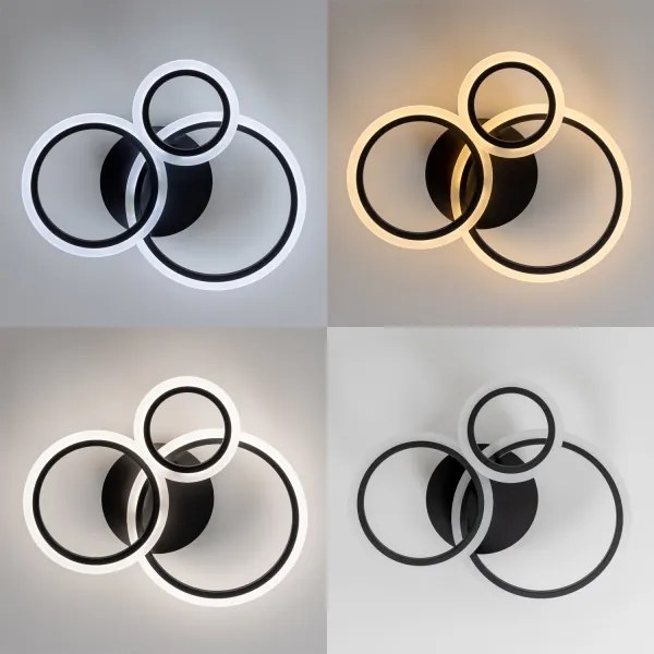 Brilagi - Lampadario a plafone LED dimmerabile ORBITS LED/40W/230V 3000-6500K nero + +TC