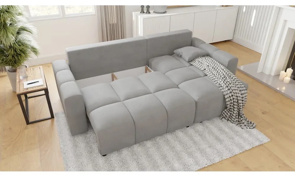 Divano angolare variabile grigio chiaro Luki - Ropez