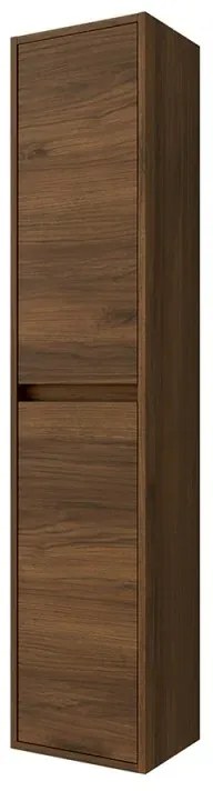 Colonna bagno sospesa 140 cm noce maya ripiani regolabili Gaya