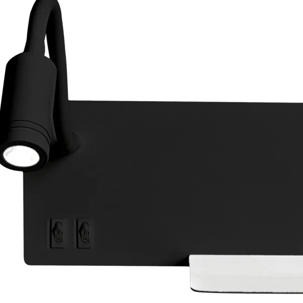 Applique LED SHELF 1xLED/4W+1xLED/5W+1xLED/2W/230V nera