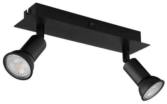 Globo 57998-2 - Faretto DREW 2xGU10/35W/230V nero