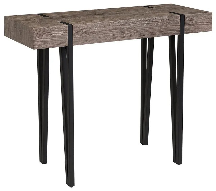Tavolino consolle legno scuro 100 x 40 cm ADENA Beliani