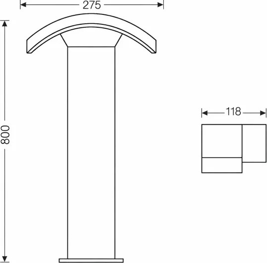 Brilagi - Lampada LED da esterno ARCELO LED/9W/230V 80 cm IP54