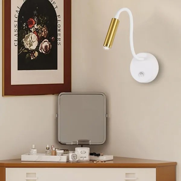 Brilagi - Lampada da parete flessibile dimmerabile a LED MAYA 1xG9/4W/230V bianco/oro