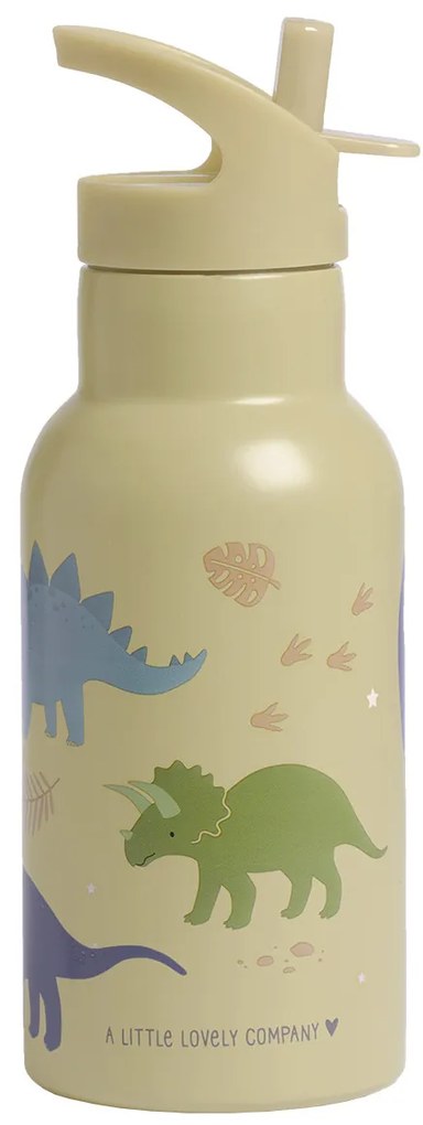 A Little Lovely Company - borraccia in acciaio inox, 350 ml - dinosauri